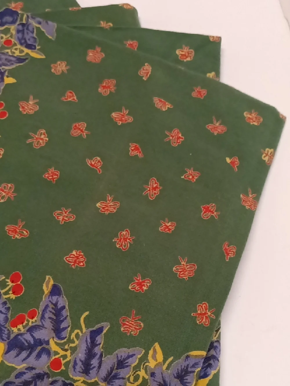 Williams Sonoma Vintage French Country Floral Cotton Napkin *Set of 4 *